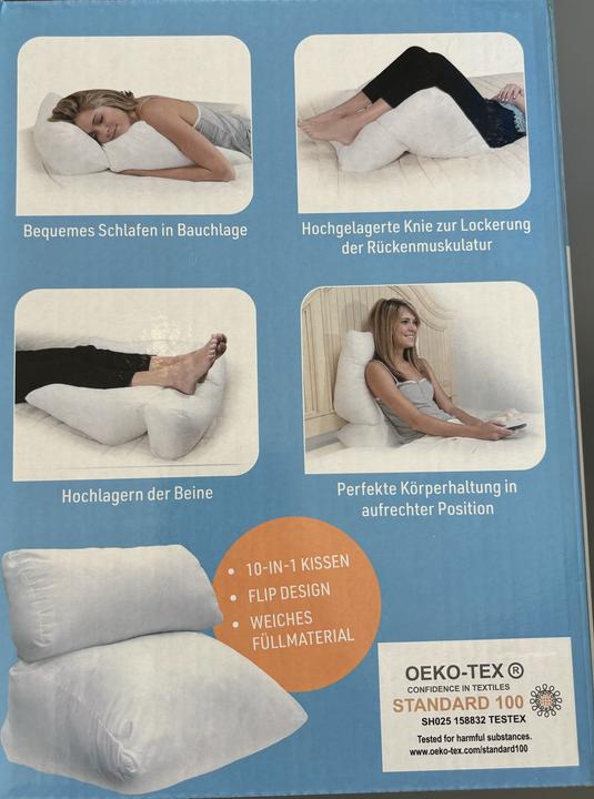 Image du produit Dreamolino Flip Pillow (23 x 50 x 14 cm, 43 x 50 x 15cm)