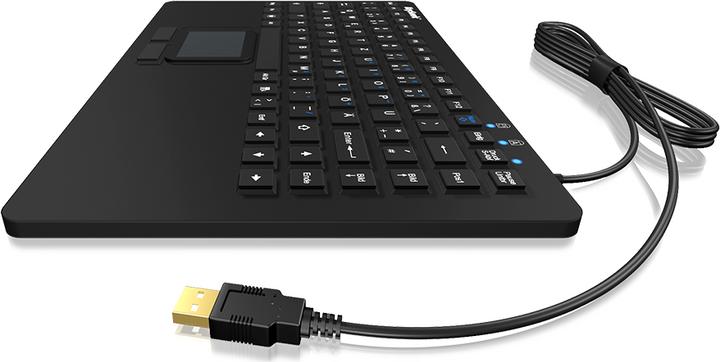 Produktbild KeySonic KSK-5230 IN Silikontastatur mit Touchpad wasserdicht antimikrobisch Industrietastatur hitzebestae... (US, Kabelgebunden)