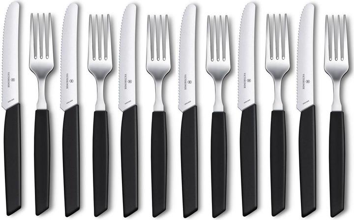 Produktbild Victorinox Besteck-Set Swiss Modern 12-teilig, Schwarz (12 Stück, Besteck Set)