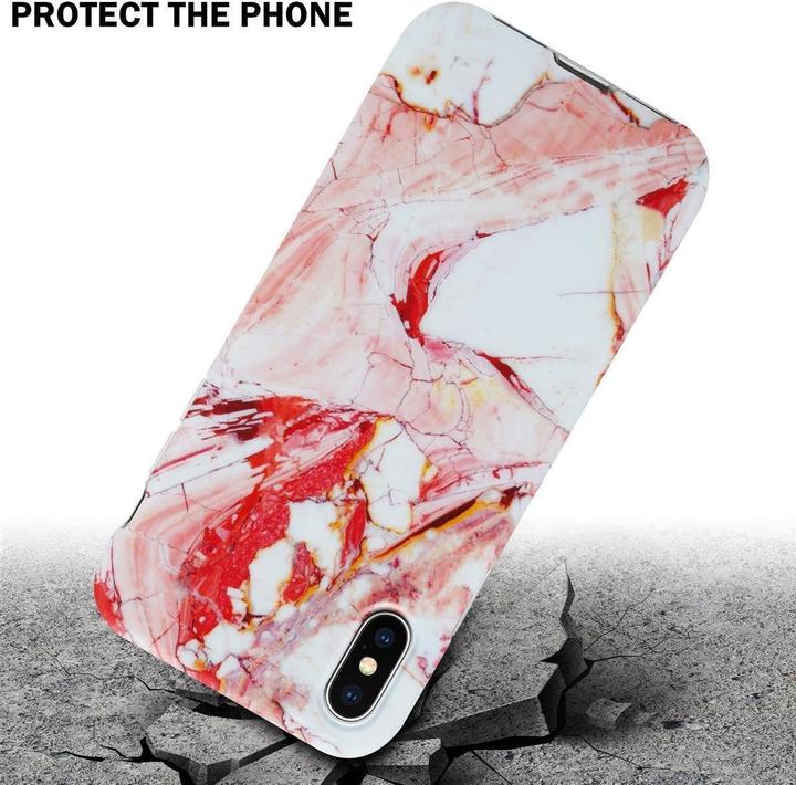 Actual product image Cadorabo IMD TPU Colorful Marble Cover (Apple iPhone X)