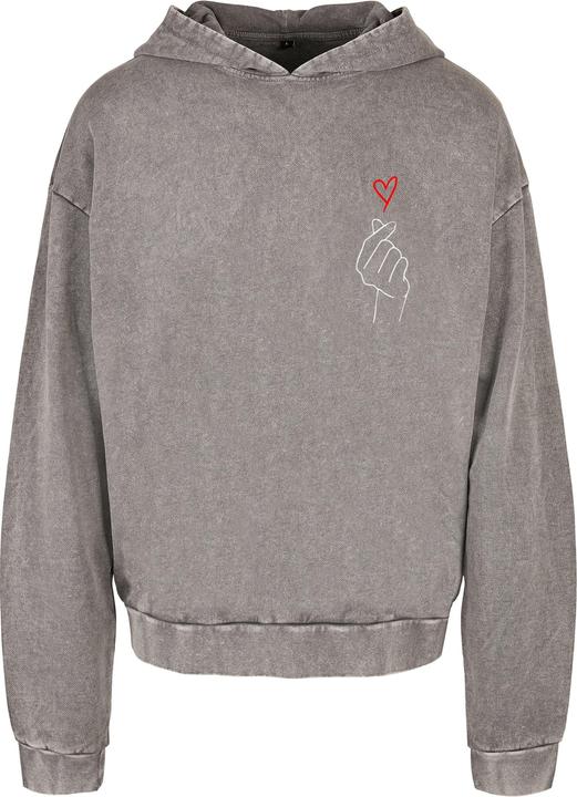 Produktbild Merchcode K Heart Acid Washed Oversized Hoody - 187693 (L)