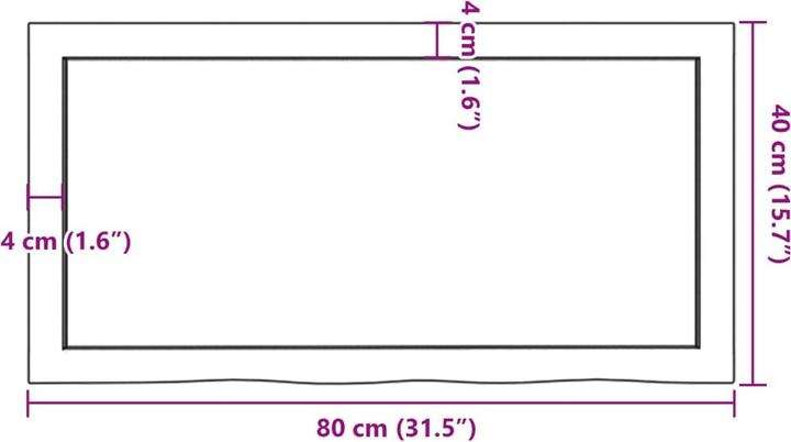 Actual product image VidaXL Gianna (80 x 6 x 40 cm)