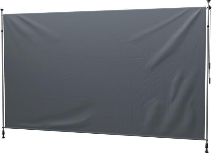 Actual product image Swisshandel24 Klemmmarkise mit Handkurbel höhenverstellbar inkl. Wandhalterung 400 cm, Dunkelgrau (4 m)