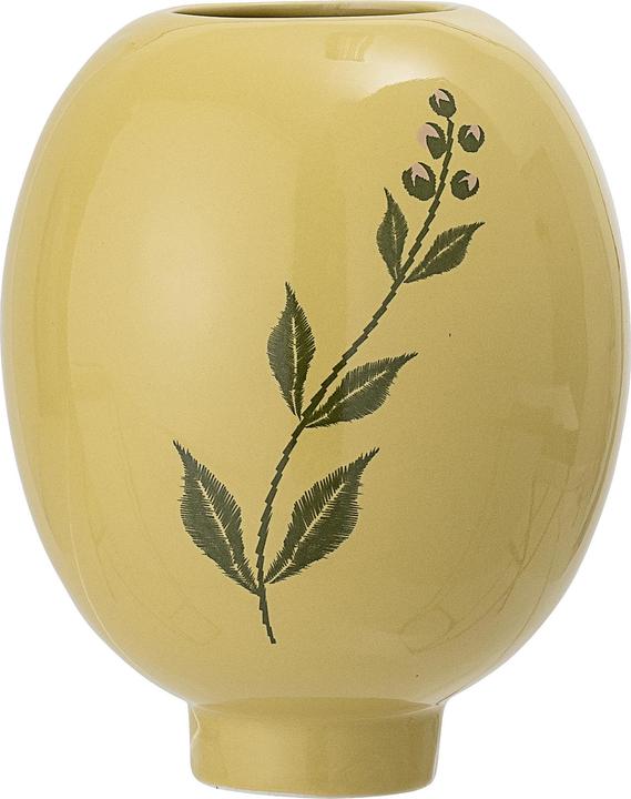 Bloomingville Kwean Vase, Yellow, Stoneware