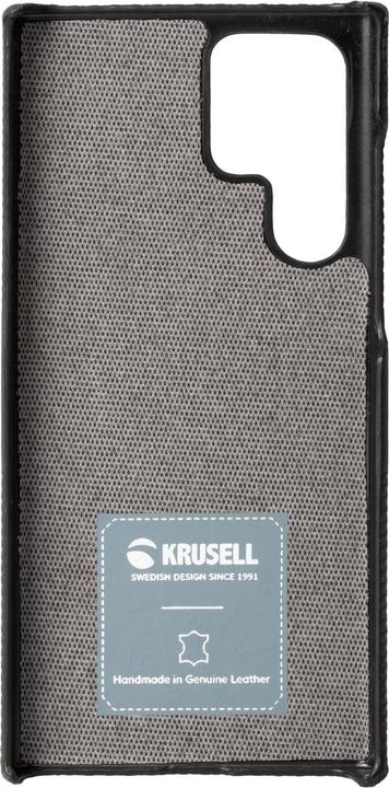 Actual product image Krusell Leather Cover for Samsung Galaxy S22 Ultra Vintage Black (62466) (Samsung Galaxy S22 Ultra)