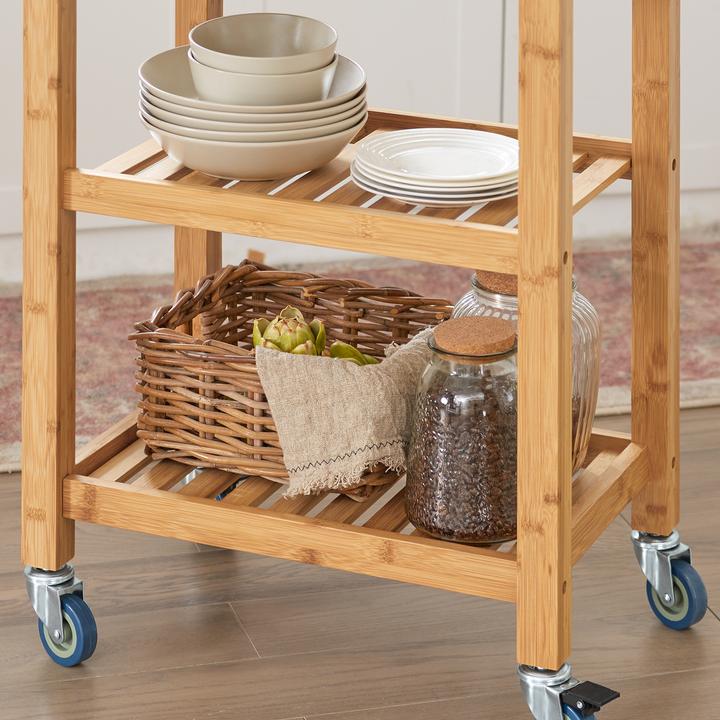 Actual product image SoBuy Kitchen trolley with granite worktop