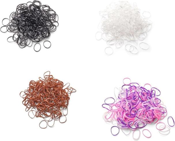 Actual product image Trisa Mini Rasta hair elastics ila-pink-purple 10 mm 250 pcs. (Hair tie)