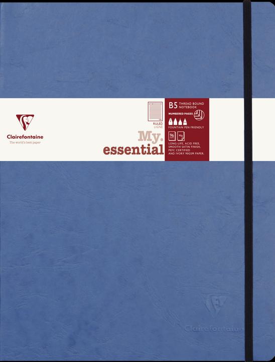 Image du produit Clairefontaine My.Essential Age Bag carnet brochure cousu dos carré à pages numérotées B5 192 pages ligné papier iv (B5, À rayures, Couverture rigide)