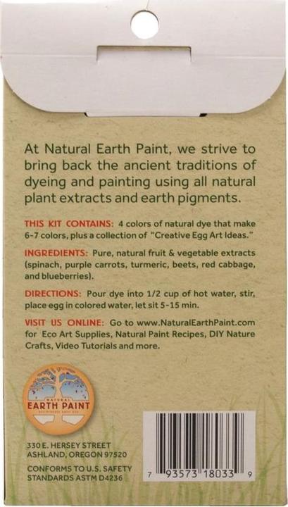 Produktbild Natural Earth Paint Natürliche Eierfarbe aus Obst, Gemüse und Blumenextrakten
