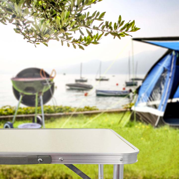 Actual product image Wiltec Toboli folding camping table 180x60x70cm height-adjustable folding table camping