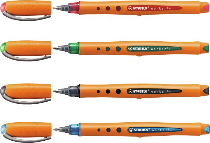 Immagine prodotto STABILO roller worker+ (Verde, Rosso, Blu, Nero, 4 x)