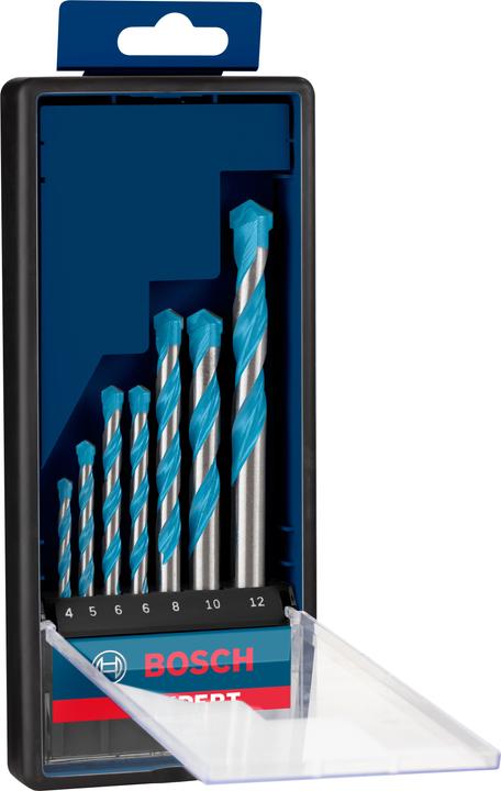 Bosch Professional Zubehör EXPERT MultiConstruction CYL-9 Jeu de forets 4/5/6/6/8/10/12 mm, 7 pcs.