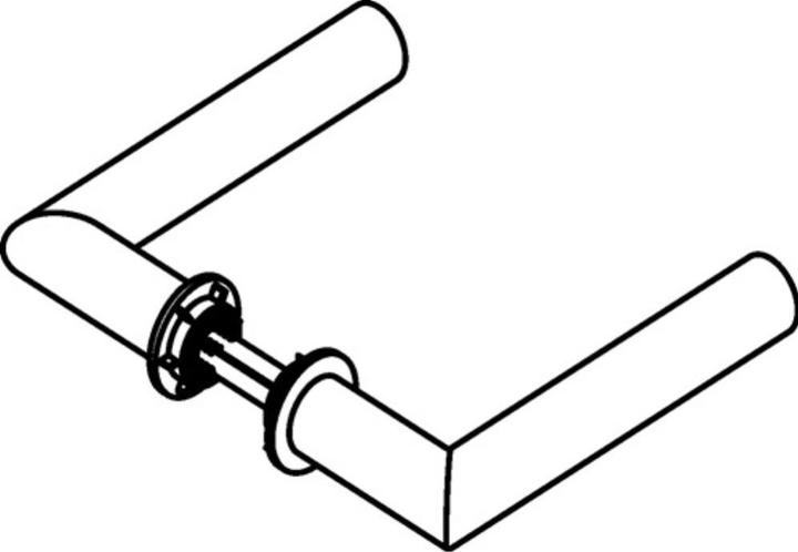 Produktbild Hewi Türdrückerpaar 162PCM / 162XAM Edelstahl XA mit Mini-Drückerrosette Vierkantstift 8 mm (Türgarnitur)