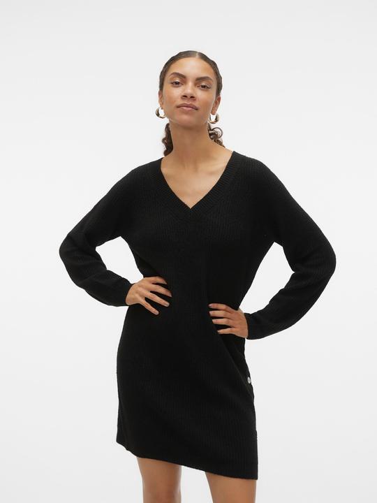 Produktbild Vero Moda VMTINI LS V-NECK SHORT DRESS BOO Strickkleid (XS)