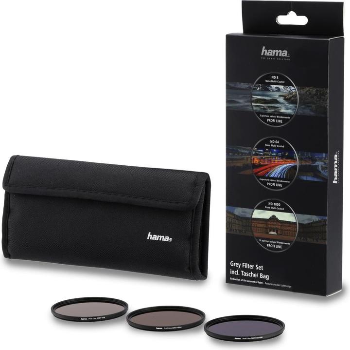 Hama Graufilter-Set ND8, ND64, ND1003 (62 mm, ND- / Graufilter, 62 mm)