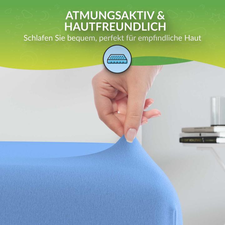 Actual product image Etérea Microfibre Jersey Fitted Sheet (60 x 120 cm, 70 x 140 cm)