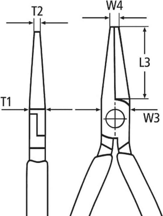 Image du produit Knipex Pince demi-ronde avec tranchant (200 mm)