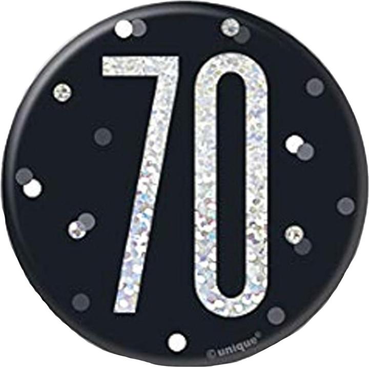 Actual product image Unique Party Prismatic 70th Badge