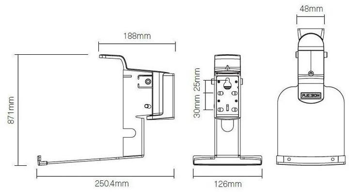 Immagine prodotto Flexson Supporto a parete per Sonos Five/Play:5 (1 pz., Installazione a parete, Perno di rotazione, Inclinabile)
