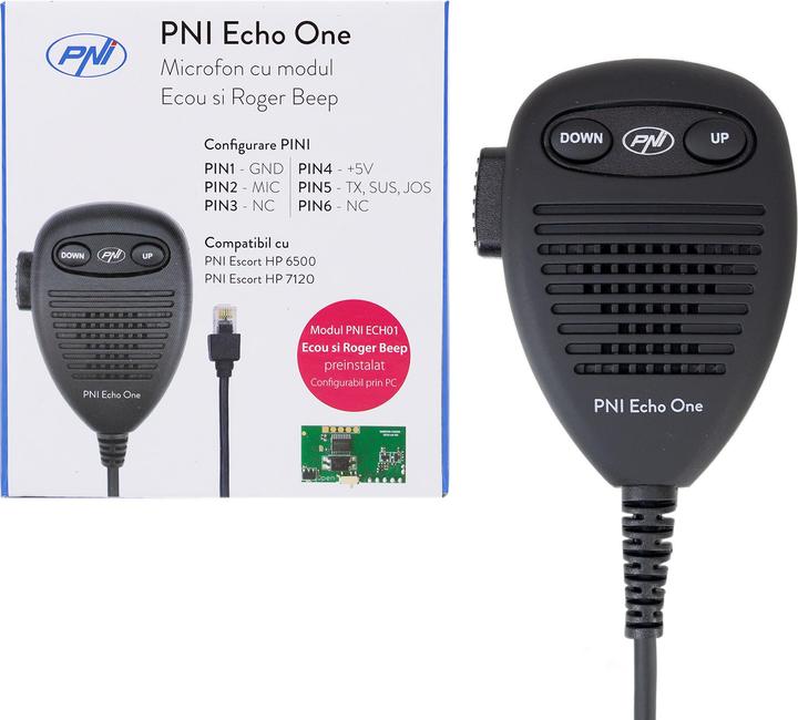 Actual product image PNI Echo One microphone for HP 6500 and HP 7120 with adjustable echo mode and programmable