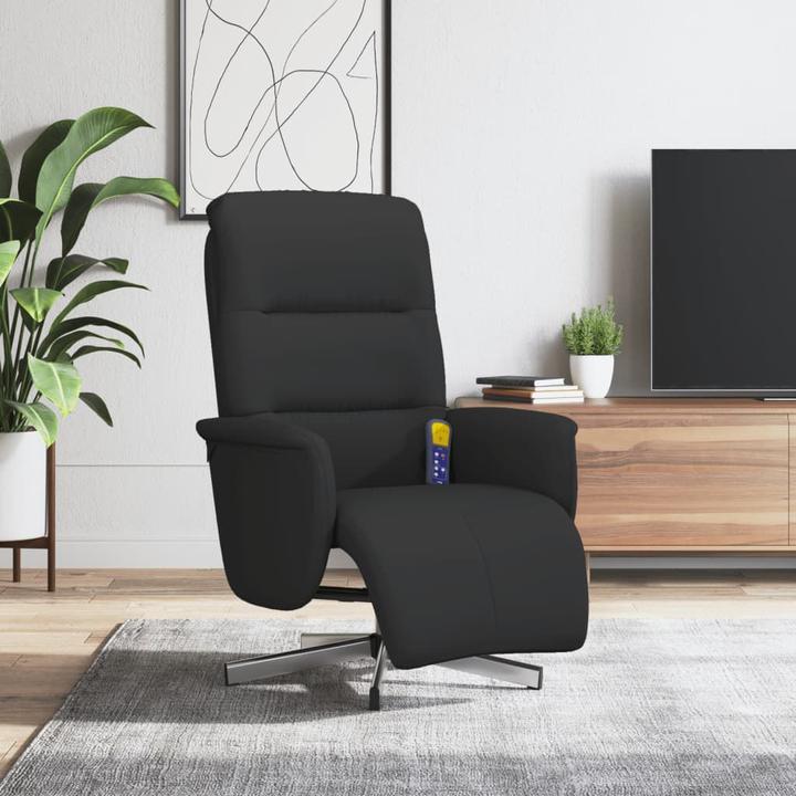 Produktbild VidaXL Massagesessel mit Fussteil Schwarz Stoff,Farbe