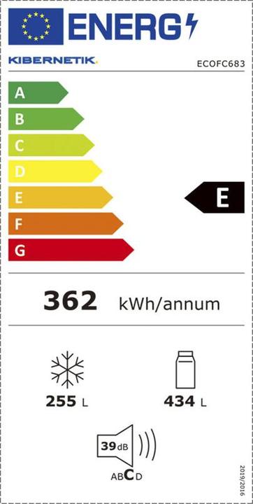 Energy Label Kibernetik FSP Food Center Side by Side 689 Liter (689 l)