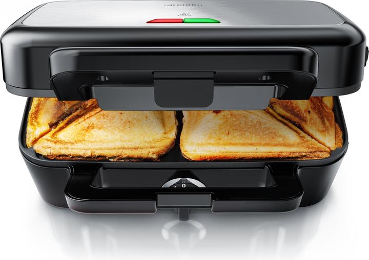 Immagine prodotto Arendo Sandwich maker 1200 W, rivestimento antiaderente, tostapane per grandi toast con piastre rimovibili