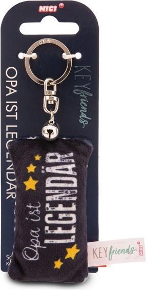 Actual product image Magni NICI Schlüsselanhänger Mini Plüschkissen Opa ist legendär mit Glöckchen 8cm