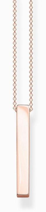 Produktbild Thomas Sabo Kette Roségoldener Quader (750 Roségold Vergoldung, 925 Sterlingsilber, 40 - 45 cm)