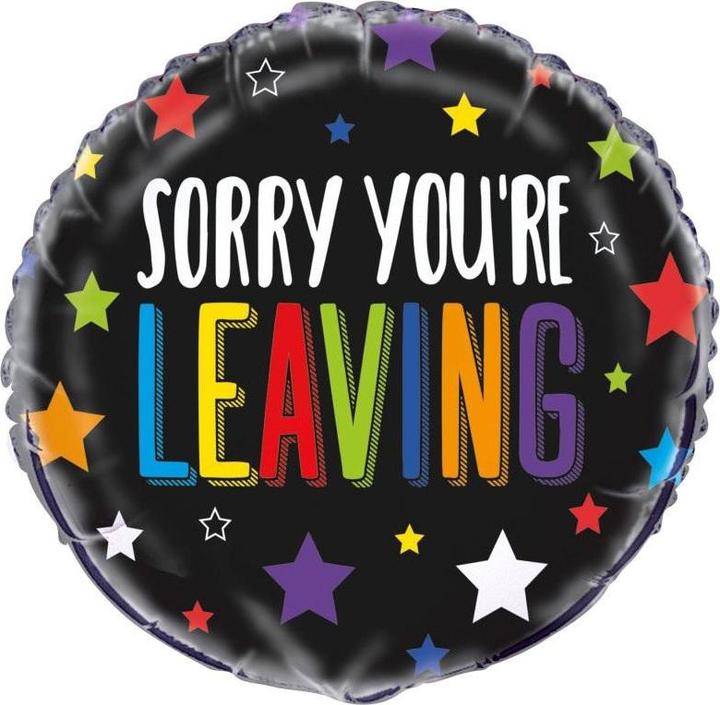 Image du produit Unique Party - Ballon en aluminium SORRY YOU'RE LEAVING (1 x)