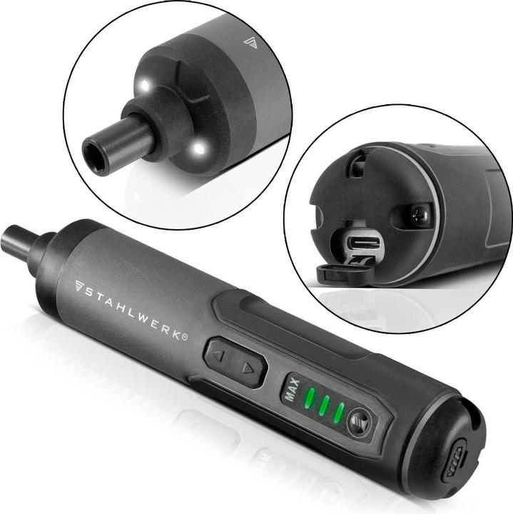 Immagine prodotto Stahlwerk Set di cacciaviti a batteria ASK-36 ST con barra, 25 pezzi Motore 3,6 V 1300 mAh (Batteria ricaricabile)
