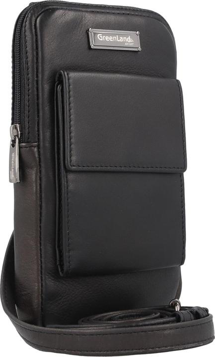 Actual product image Greenland Nature Black Nappa mobile phone case leather 11.5 cm