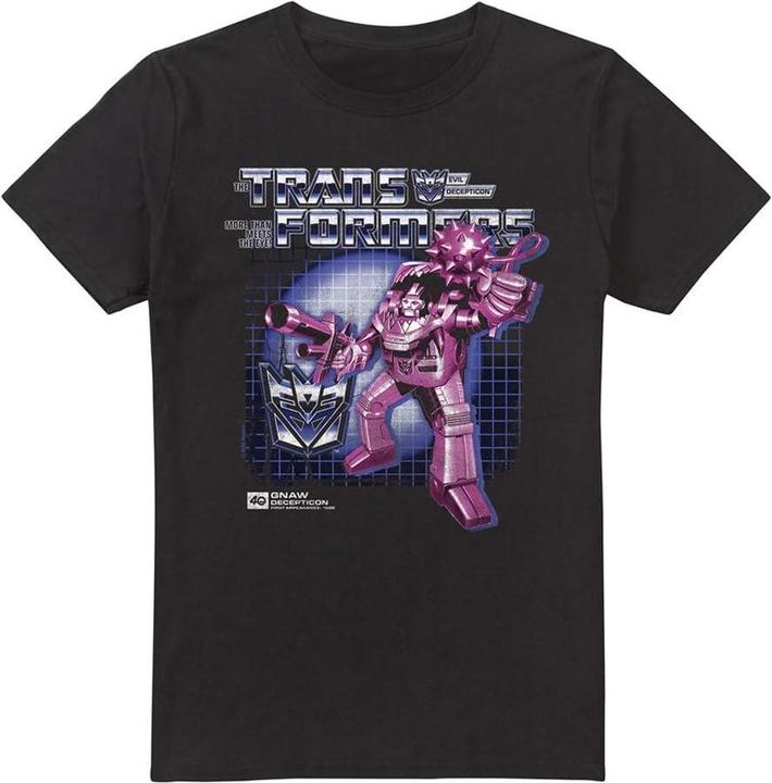 Actual product image Transformers Mens Gnaw Box 40th T-Shirt (XL)