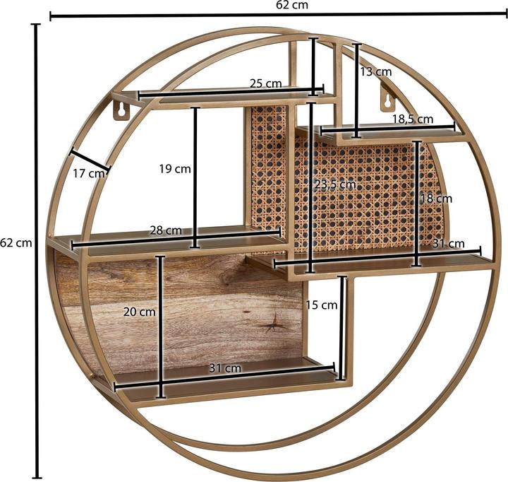 Produktbild Wohnling Rattan (62 x 62 x 17 cm)