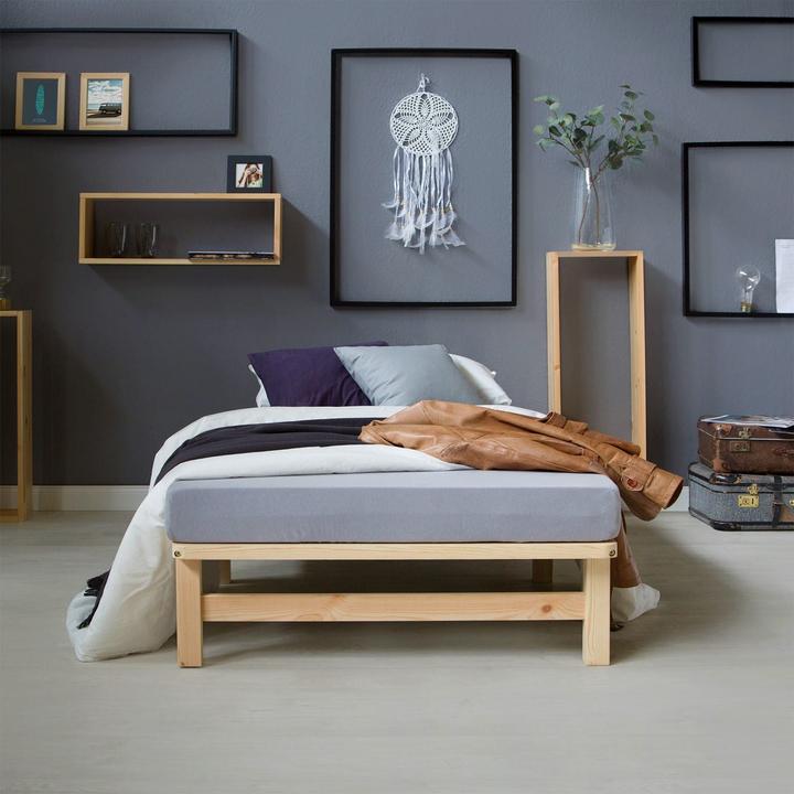 Immagine prodotto Jamb Letto pallet Letto in legno 90x200cm in legno massiccio bianco (90 x 200 cm)