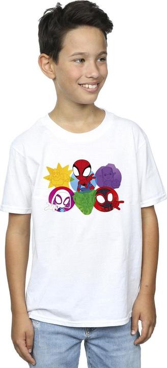 Actual product image Boys Spidey And His Amazing Friends Faces T-Shirt (140, 146)