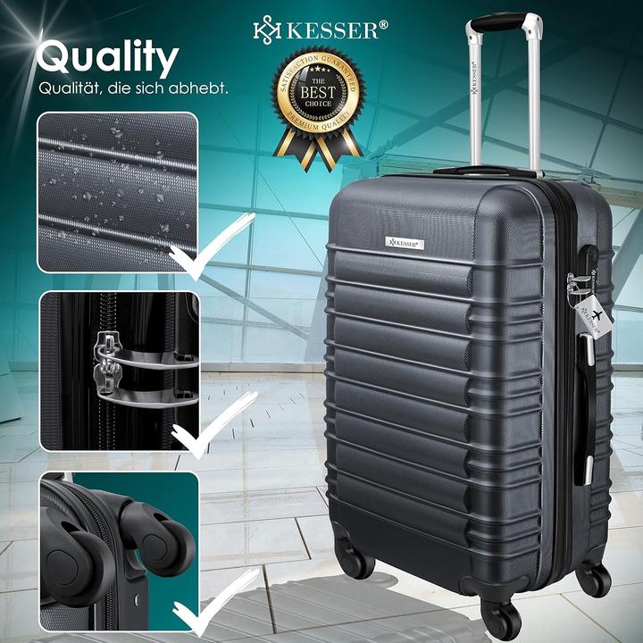 Produktbild Kesser 4-teiliges ABS-Hartschalenkofferset (120 l, Handgepäck (bis 50l), M (50 - 90l), XL (ab 115l))