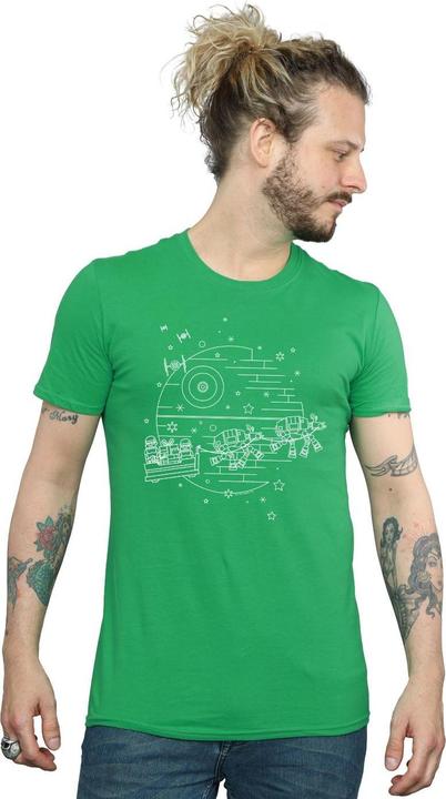 Actual product image Star Wars Mens Death Star Sleigh T-Shirt (XL)