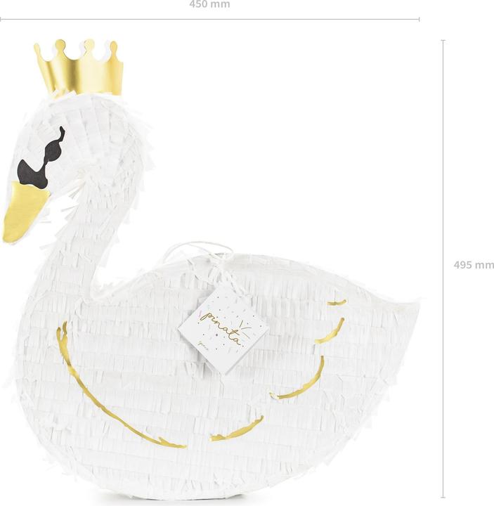 Immagine prodotto Partydeco Pinata Animal, 43,5 x 49,5 x 9 cm, Bianco, 1 pezzo