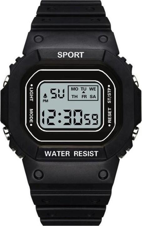 Produktbild Cbx Quadro Sportuhr Digitaluhr mit Silikonarmband Schwarz (Digitaluhr)