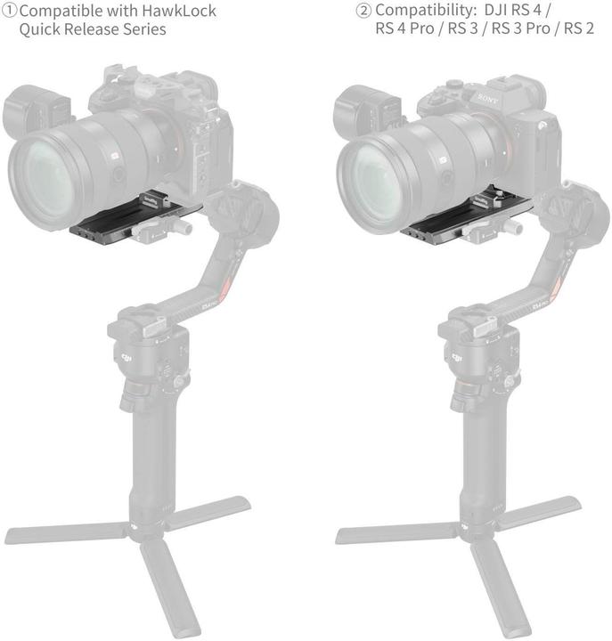 Actual product image SmallRig HawkLock H38 Manfrotto Quick Release Plate for DJI Stabilisers 4638 (Gimbal mounting plate)