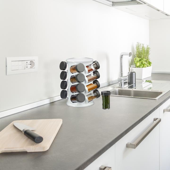 Actual product image Relaxdays Spice Rack with 16 Jars