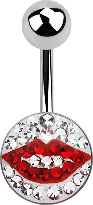 Immagine prodotto Star Piercing Banana d'argento con bocca da bacio (Acciaio chirurgico 316L)