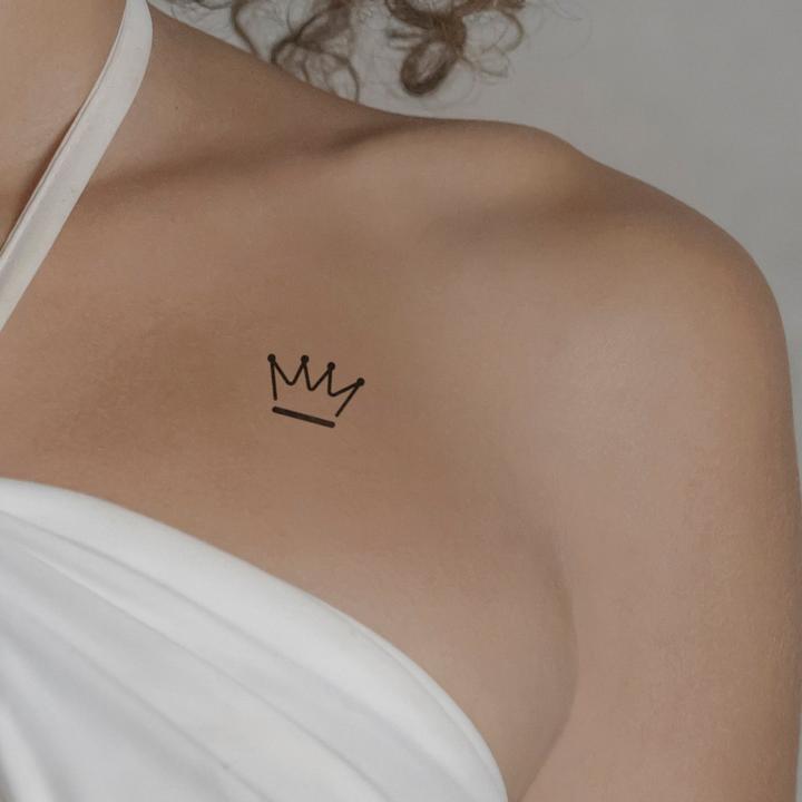 Actual product image minink Temporary tattoo - Crown
