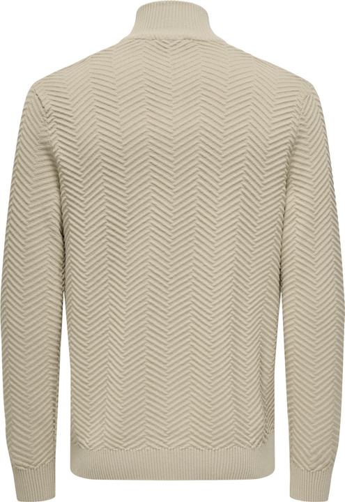 Actual product image Only & Sons Onsmace Reg 12 Herringbon Half Zip Knit (S)