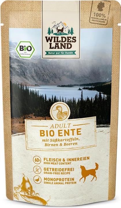 Produktbild Wildes Land Nassfutter Ente mit Süsskartoffeln, Birnen & Beeren 125 g (Adult, 1 Stk., 300 g)