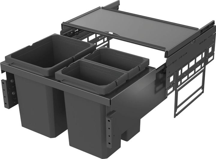 Actual product image Vauth-Sagel VS ENVI Space S waste separation system KB 600 mm 15.5L/2 x 7.5 L lava grey (15.50 l)