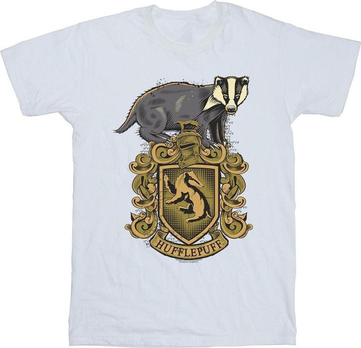 Actual product image Mens Hufflepuff Sketch Crest T-Shirt (XXL)