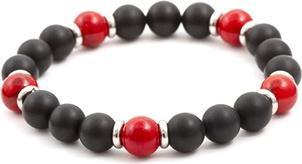 Image du produit Beneto Bracelet de perles d'agate et de howlite MINK23 / 17 (L)