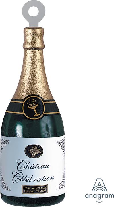Image du produit Magni 11779 - Ballon poids bouteille de champagne, 226 g, hauteur env. 13 cm, ballon feuille, ballon